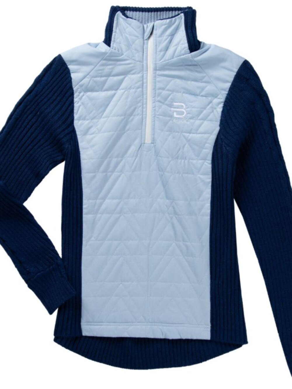 ONLY WORN ONCE  Bjorn Daehlie women's Comfy 2.0 half-zip sweater in iced aqua an